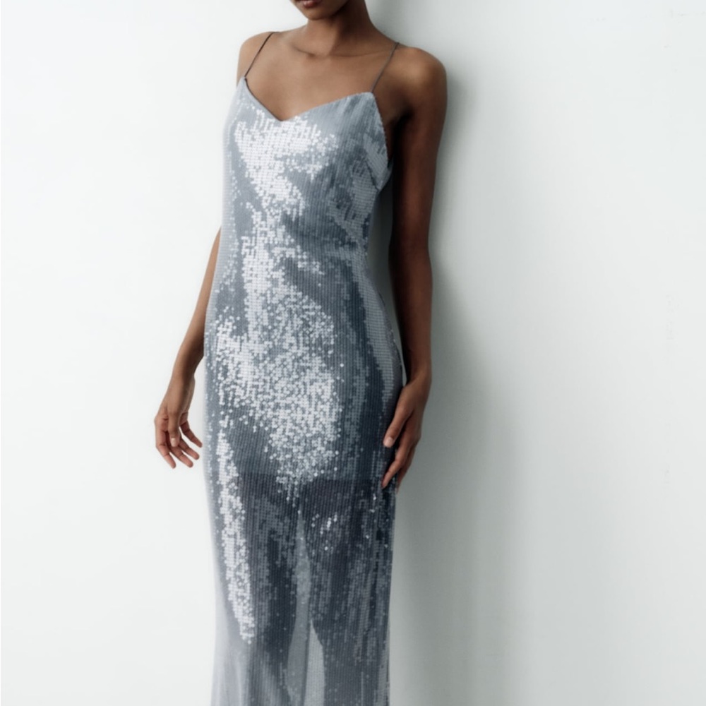 Zara limited edition celeb style sequin dress you cannot miss - Picture 3 of 8